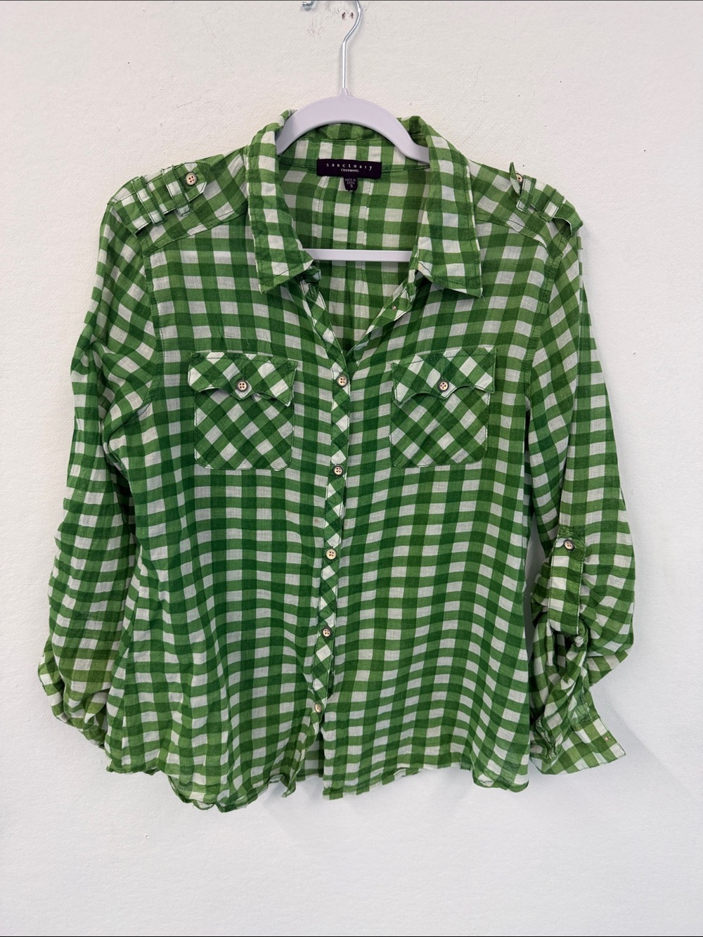 Sanctuary Gingham Blouse